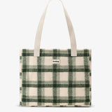 Hindbag - CLAUDE Einkaufstasche • Tartan Grün - ROSA ECK