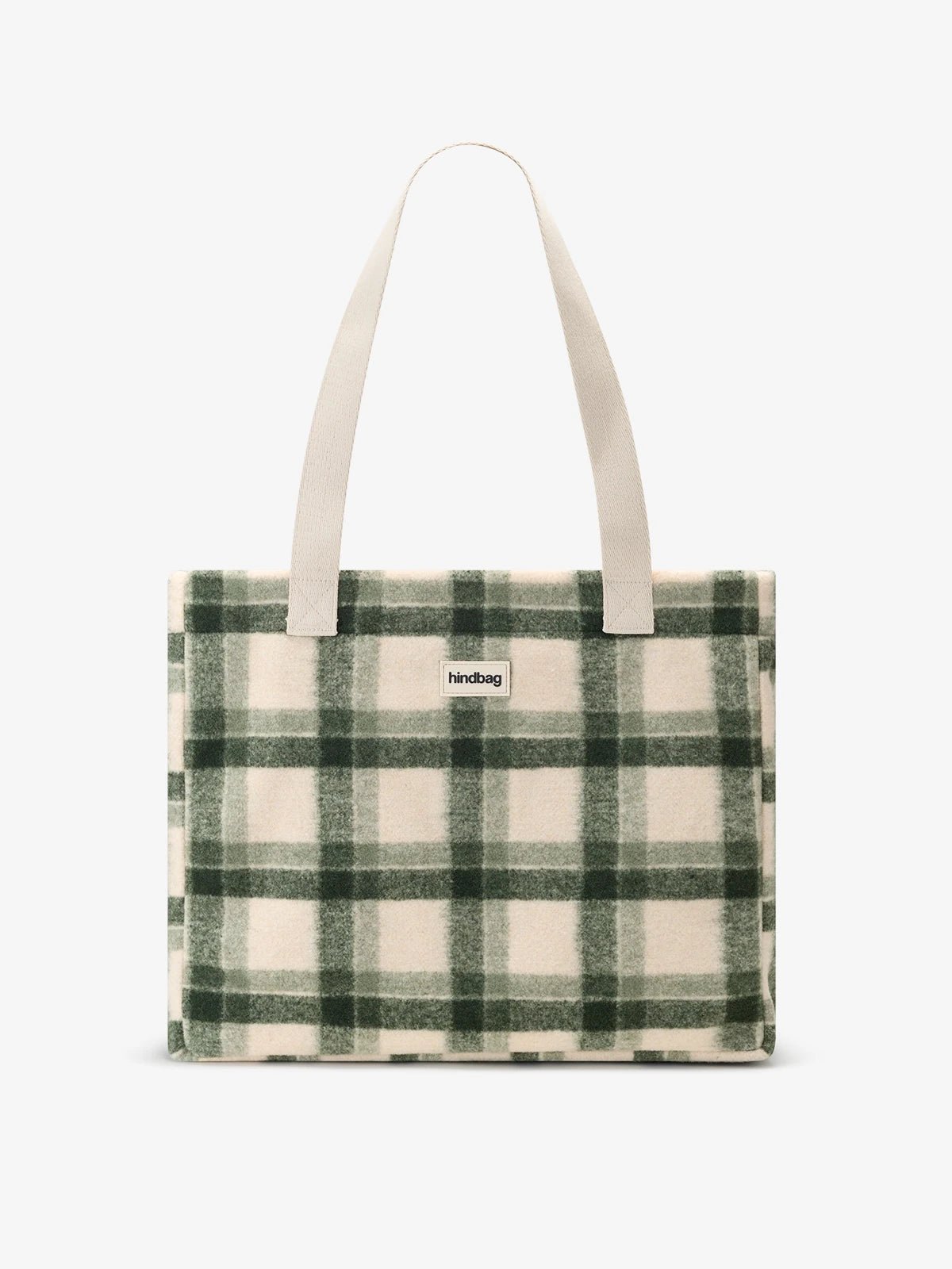 Hindbag - CLAUDE Einkaufstasche • Tartan Grün - ROSA ECK