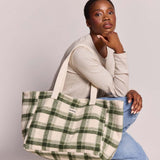 Hindbag - CLAUDE Einkaufstasche • Tartan Grün - ROSA ECK