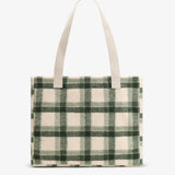 Hindbag - CLAUDE Einkaufstasche • Tartan Grün - ROSA ECK