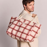 Hindbag - CLAUDE Einkaufstasche • Tartan Rosa - ROSA ECK