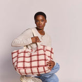 Hindbag - CLAUDE Einkaufstasche • Tartan Rosa - ROSA ECK