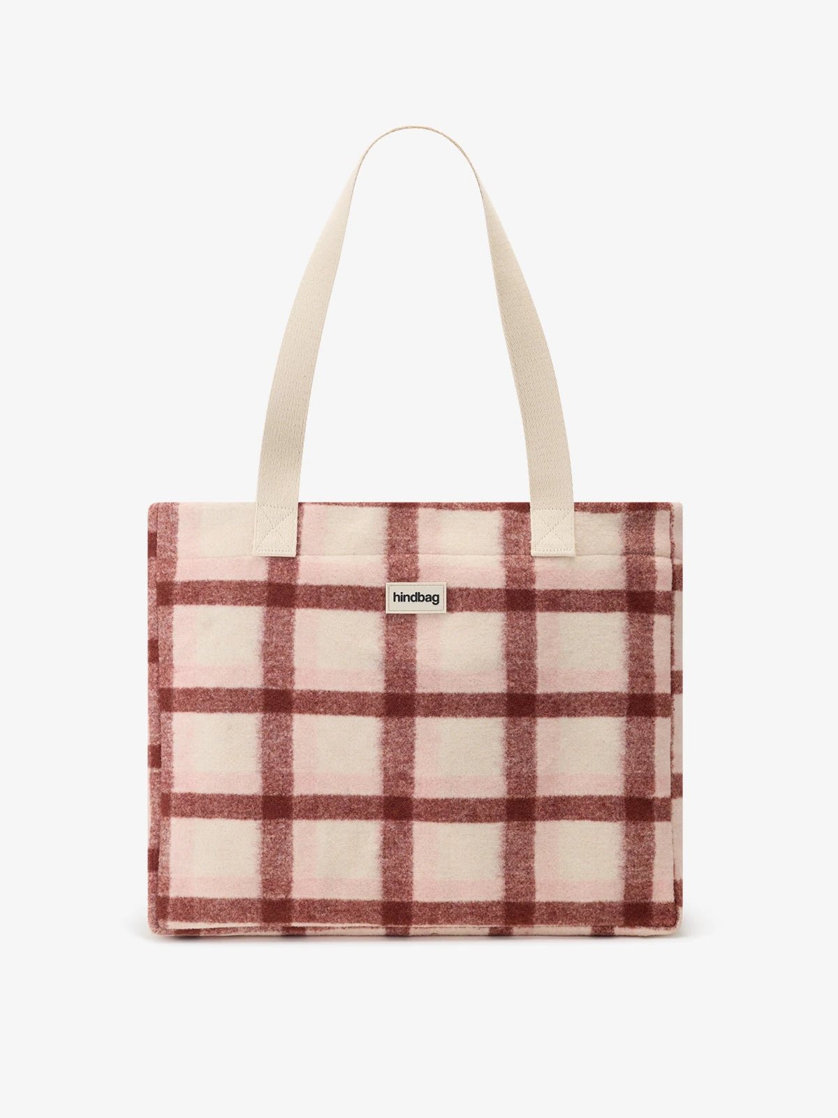 Hindbag - CLAUDE Einkaufstasche • Tartan Rosa - ROSA ECK