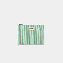 Hindbag - EMA Etuis/Mäppchen • Feine Streifen Grün - ROSA ECK