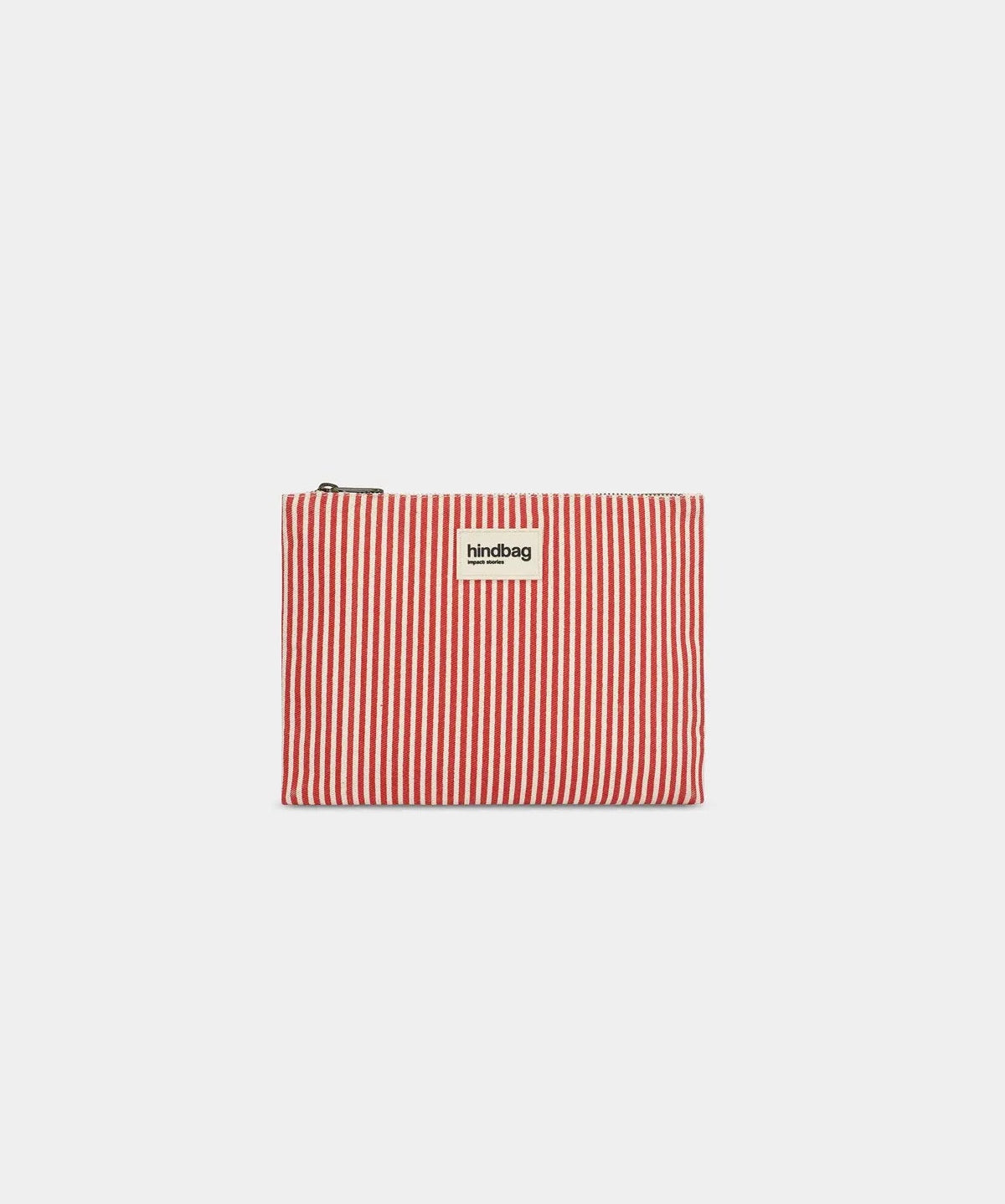 Hindbag - EMA Etuis/Mäppchen • Feine Streifen Rot - ROSA ECK