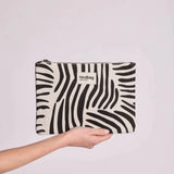 Hindbag - EMA Etuis/Mäppchen • Zebra Naturweiß - Beutel - ROSA ECK