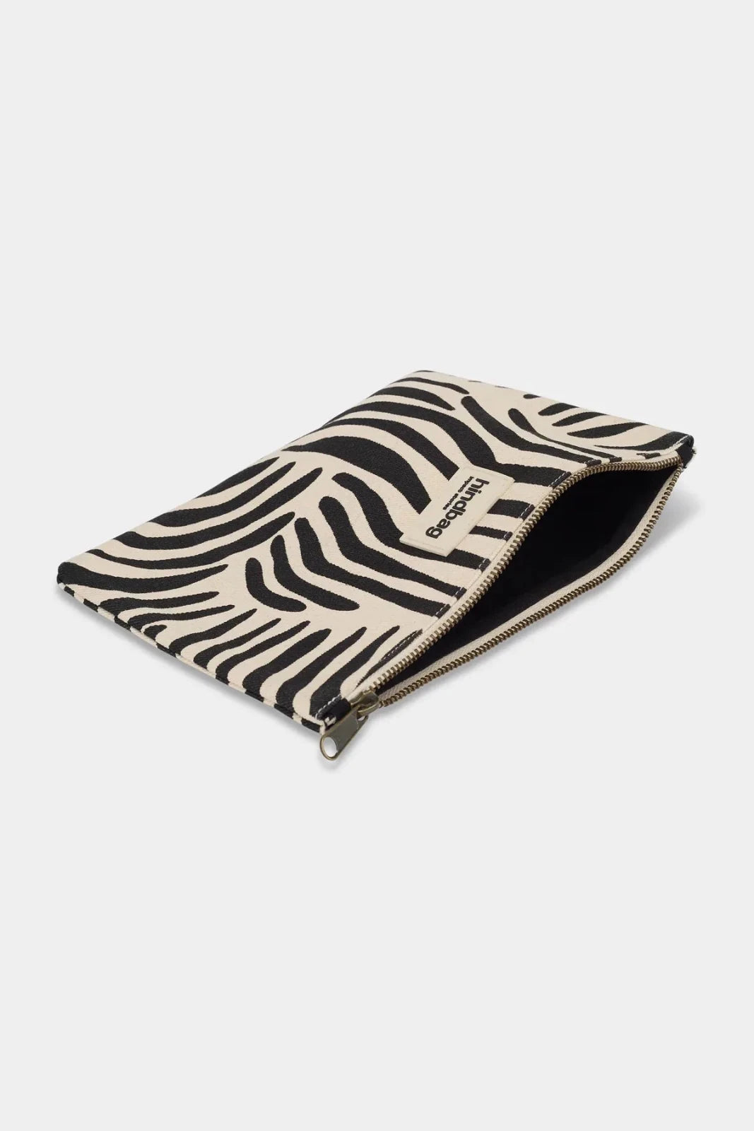 Hindbag - EMA Etuis/Mäppchen • Zebra Naturweiß - Beutel - ROSA ECK