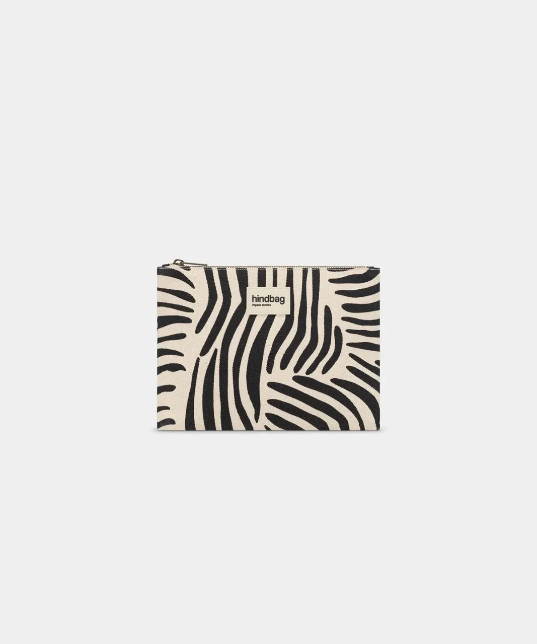 Hindbag - EMA Etuis/Mäppchen • Zebra Naturweiß - Beutel - ROSA ECK