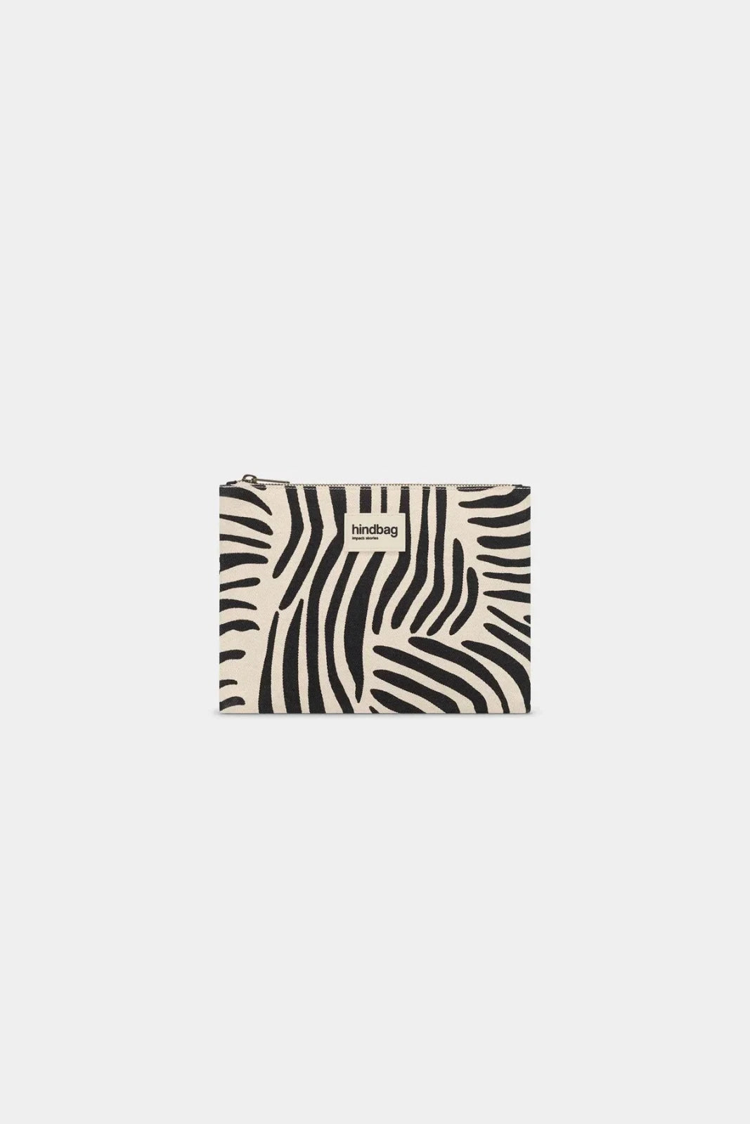 Hindbag - EMA Etuis/Mäppchen • Zebra Naturweiß - Beutel - ROSA ECK