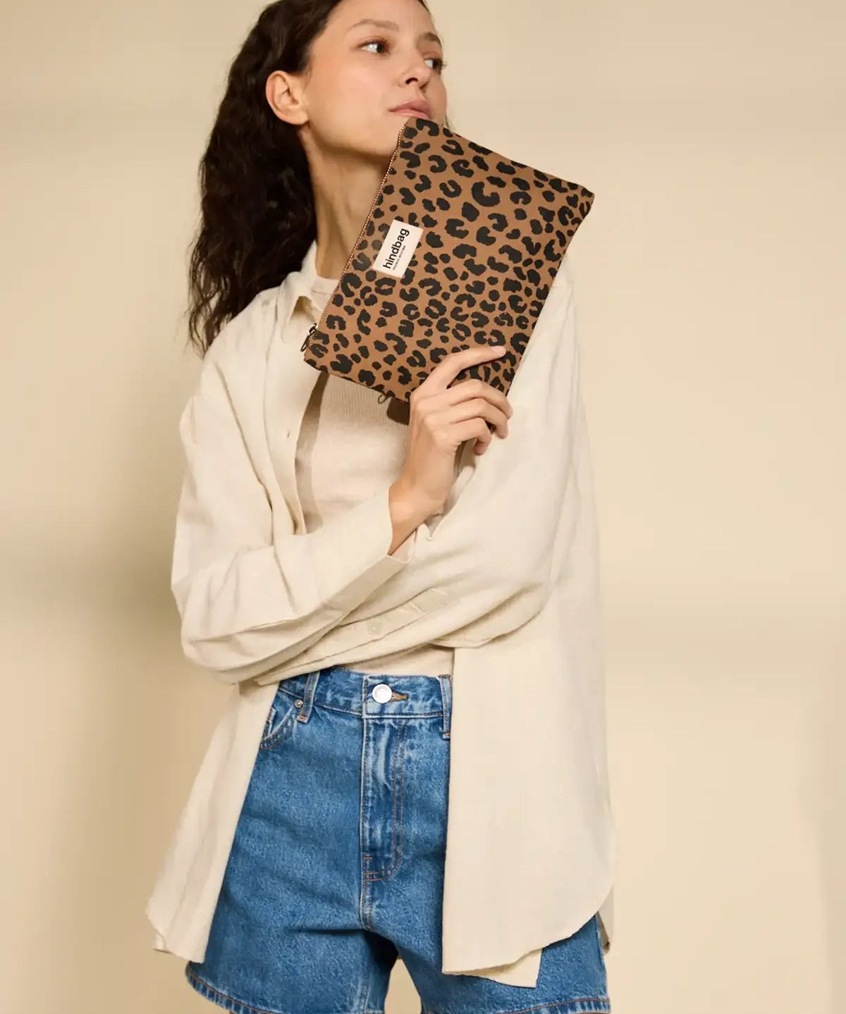 Hindbag - EMA Handtasche mit Reisverschluss | Leopard Cannelle - ROSA ECK Concept Store