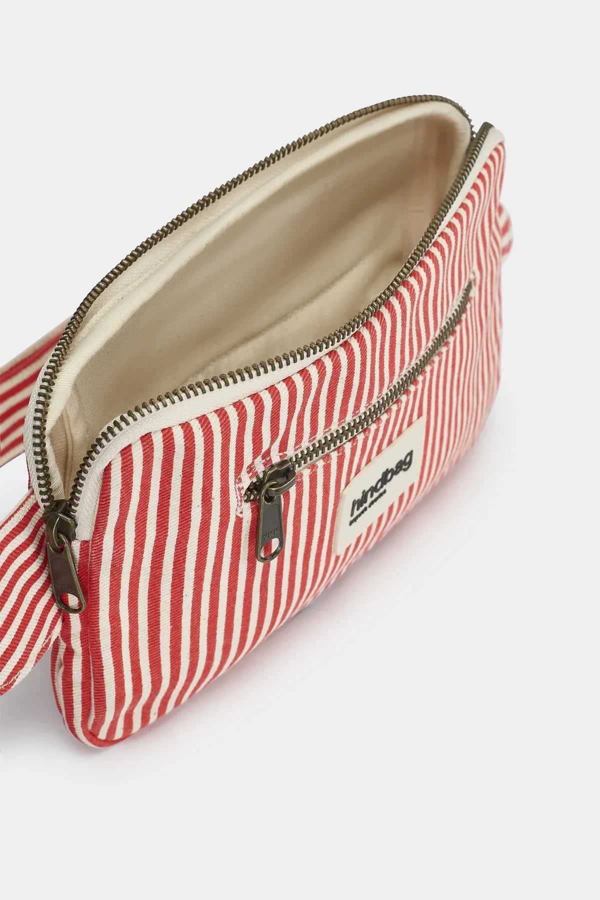 Hindbag - HARRY Bauchtasche • Feine Streifen Rot - ROSA ECK