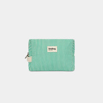 Hindbag - LEON Kulturbeutel • Feine Streifen Grün - ROSA ECK