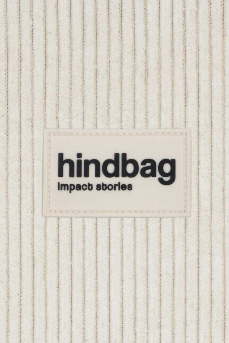Hindbag - LEON Kulturbeutel | Velours Cord Beige - ROSA ECK - Weiß, ,