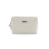 Hindbag - LEON Kulturbeutel | Velours Cord Beige - ROSA ECK - Weiß, ,