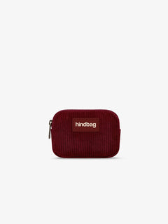 Hindbag - LILI Geldbeutel • Cord Bordeauxrot - ROSA ECK