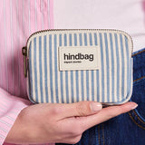 Hindbag - LILI Geldbeutel • Feine Streifen Blau - ROSA ECK