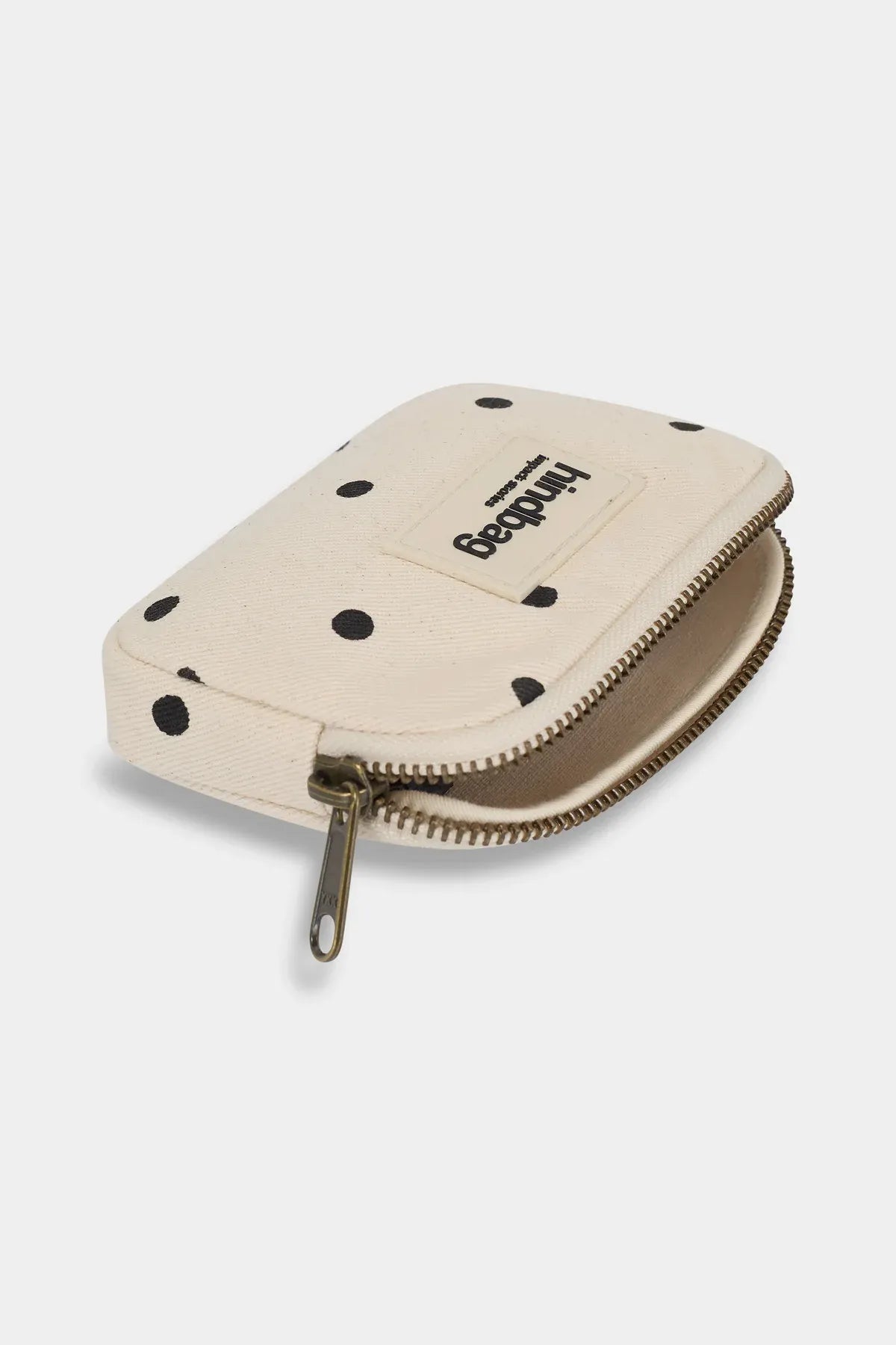 Hindbag - LILI Geldbeutel • Punkte Naturweiß - ROSA ECK