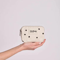 Hindbag - LILI Geldbeutel • Punkte Naturweiß - ROSA ECK