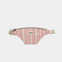 Hindbag - OLIVIA Bauchtasche • Breite Streifen Rosa/Rot - ROSA ECK