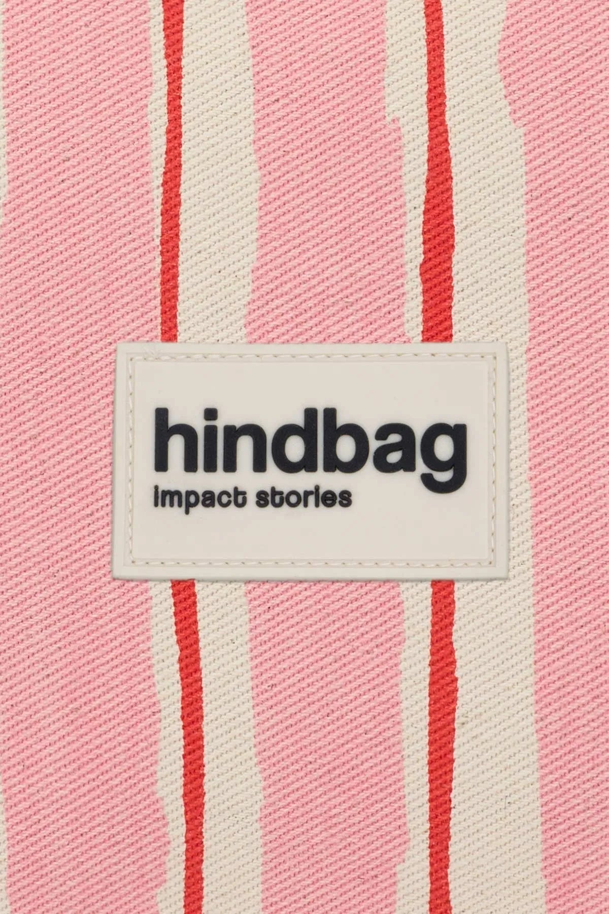 Hindbag - OLIVIA Bauchtasche • Breite Streifen Rosa/Rot - ROSA ECK