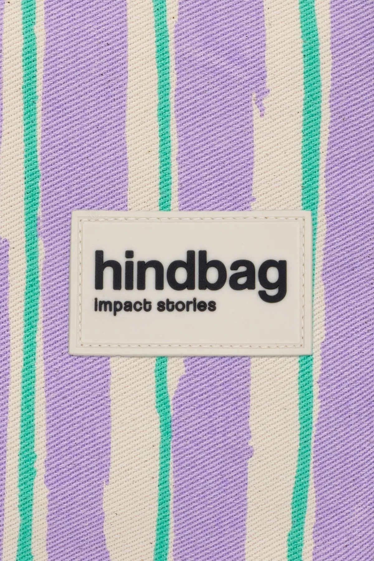 Hindbag - OLIVIA Bauchtasche • Breite Streifen Violet/Grün - ROSA ECK