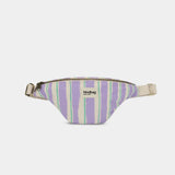 Hindbag - OLIVIA Bauchtasche • Breite Streifen Violet/Grün - ROSA ECK