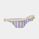 Hindbag - OLIVIA Bauchtasche • Breite Streifen Violet/Grün - ROSA ECK