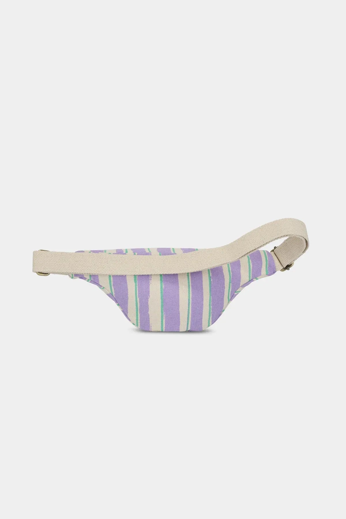 Hindbag - OLIVIA Bauchtasche • Breite Streifen Violet/Grün - ROSA ECK