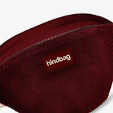 Hindbag - OLIVIA Bauchtasche • Cord Bordeauxrot - ROSA ECK