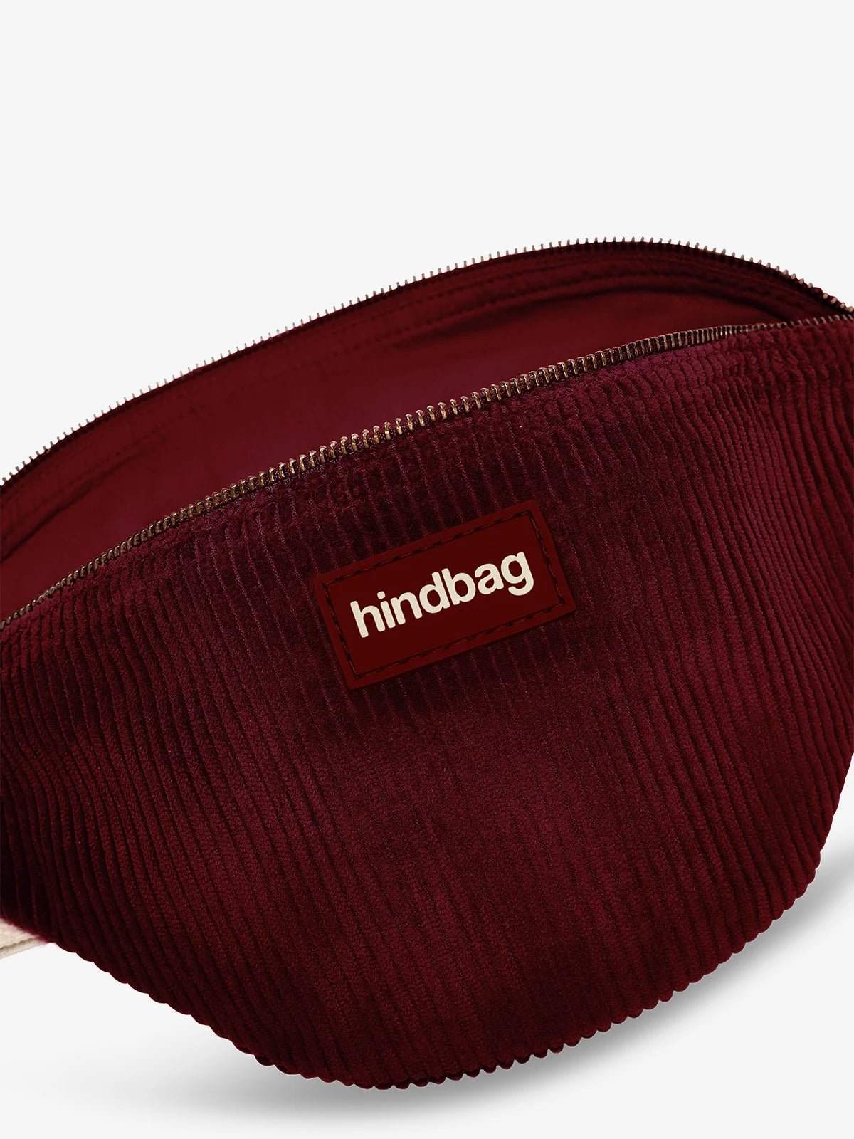 Hindbag - OLIVIA Bauchtasche • Cord Bordeauxrot - ROSA ECK