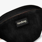 Hindbag - OLIVIA Bauchtasche • Cord Schwarz - ROSA ECK