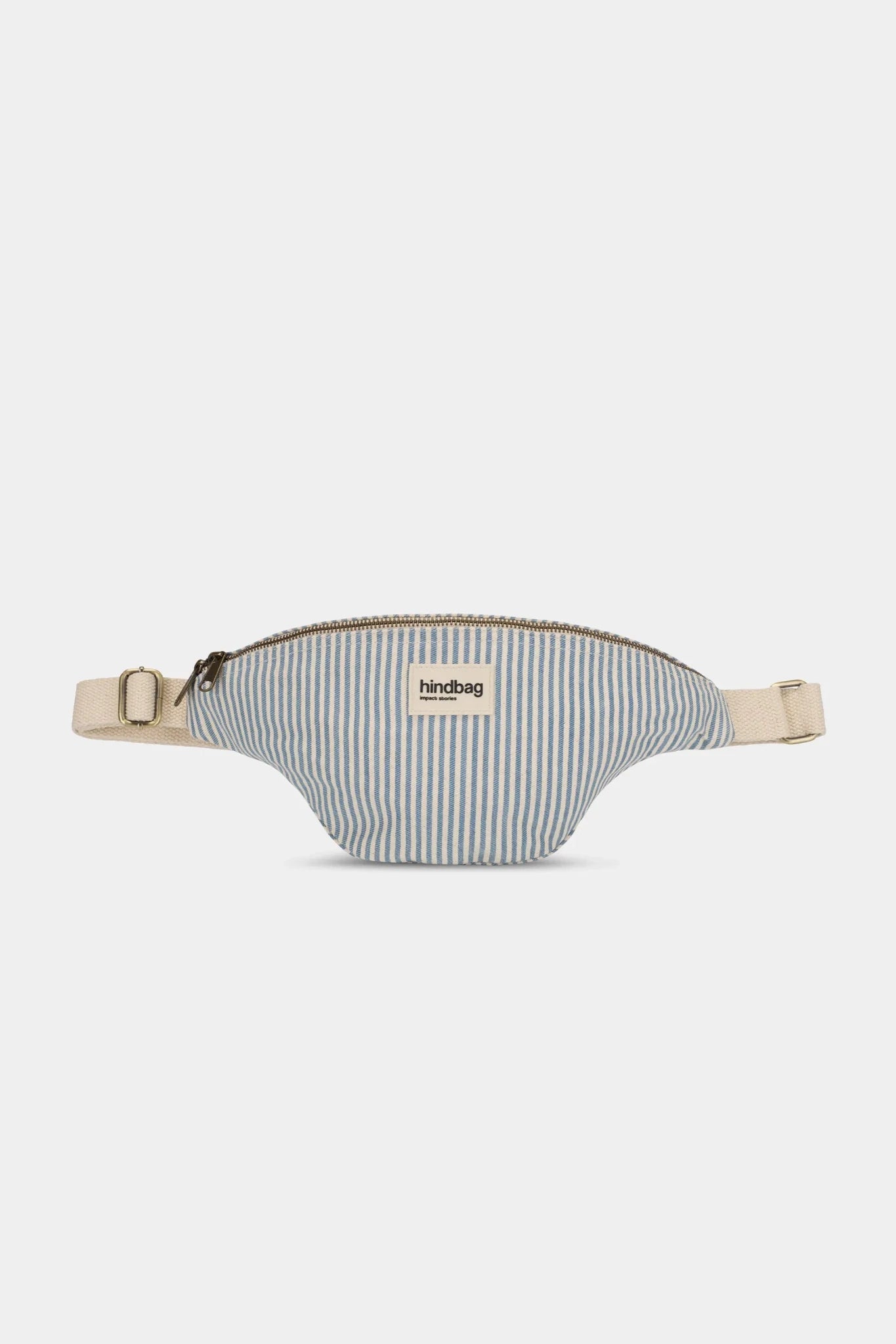 Hindbag - OLIVIA Bauchtasche • Feine Streifen Blau - ROSA ECK