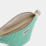 Hindbag - OLIVIA Bauchtasche • Feine Streifen Grün - ROSA ECK