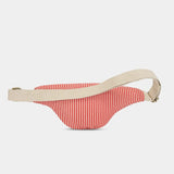 Hindbag - OLIVIA Bauchtasche • Feine Streifen Rot - ROSA ECK