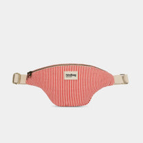 Hindbag - OLIVIA Bauchtasche • Feine Streifen Rot - ROSA ECK