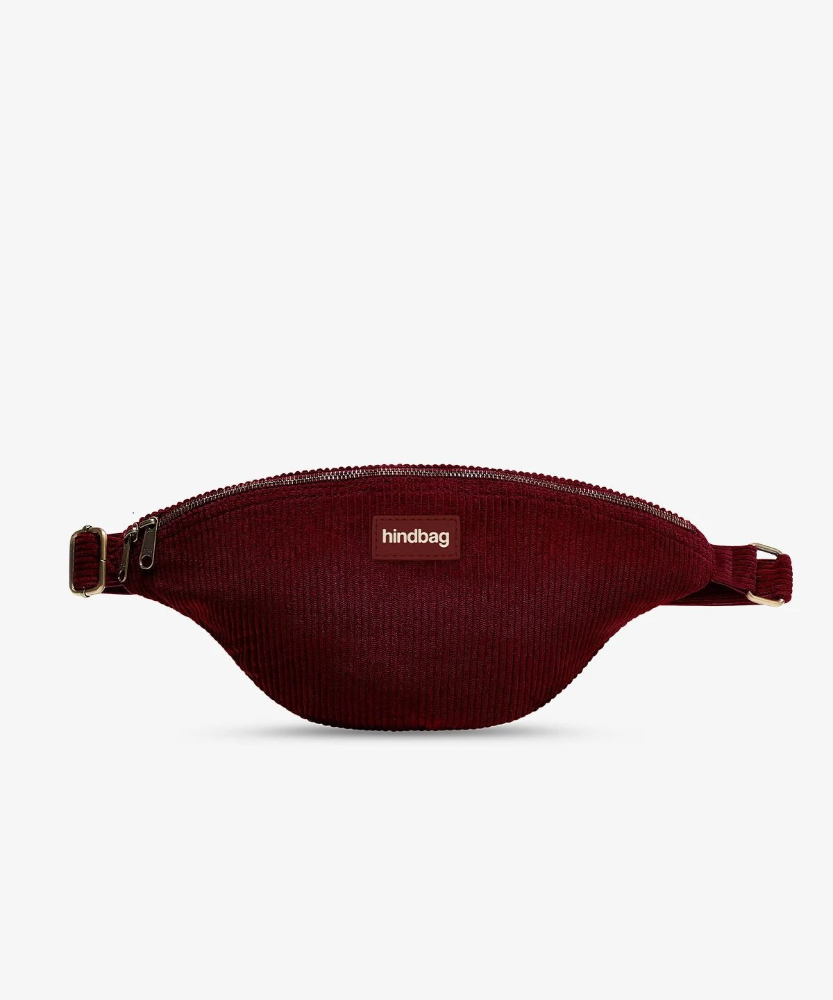 Hindbag - SASHA Bauchtasche • Cord Bordeauxrot - ROSA ECK