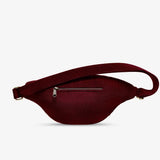 Hindbag - SASHA Bauchtasche • Cord Bordeauxrot - ROSA ECK