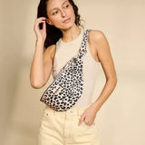 Hindbag - SASHA Bauchtasche | Naturweiß Leopard - Bauchtasche - ROSA ECK Concept Store