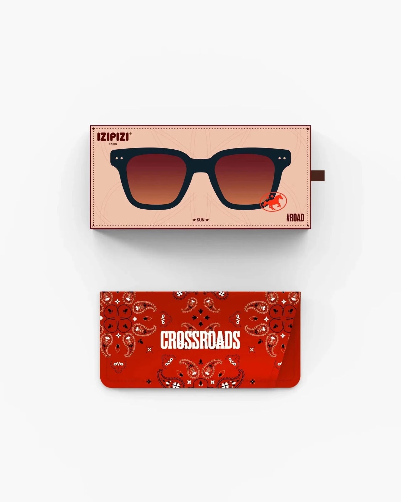 IZIPIZI - ROAD SUN Sonnenbrille • Black Road - ROSA ECK