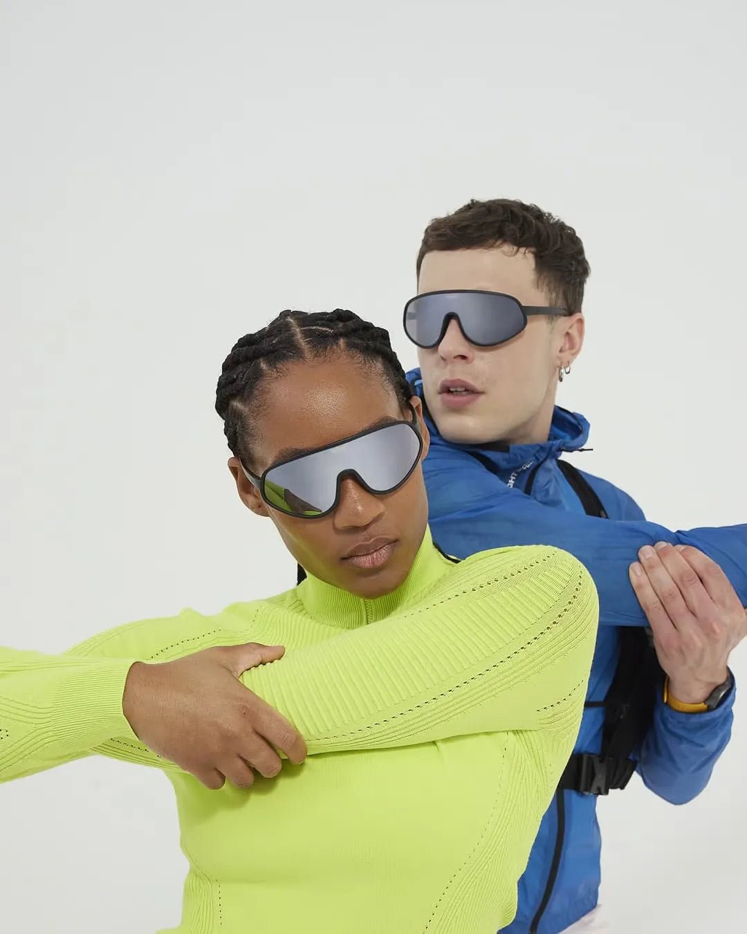 IZIPIZI - SPEED Fahrradbrille • Black All Weather - ROSA ECK