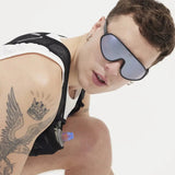 IZIPIZI - SPEED Fahrradbrille • Black All Weather - ROSA ECK