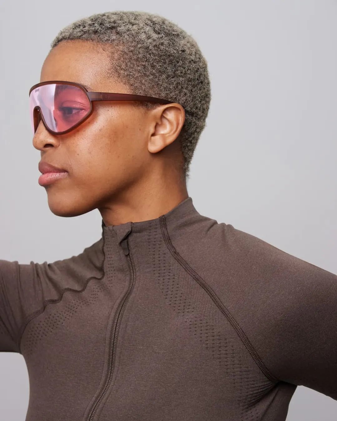 IZIPIZI - SPEED Fahrradbrille • Hazel Low Light - ROSA ECK