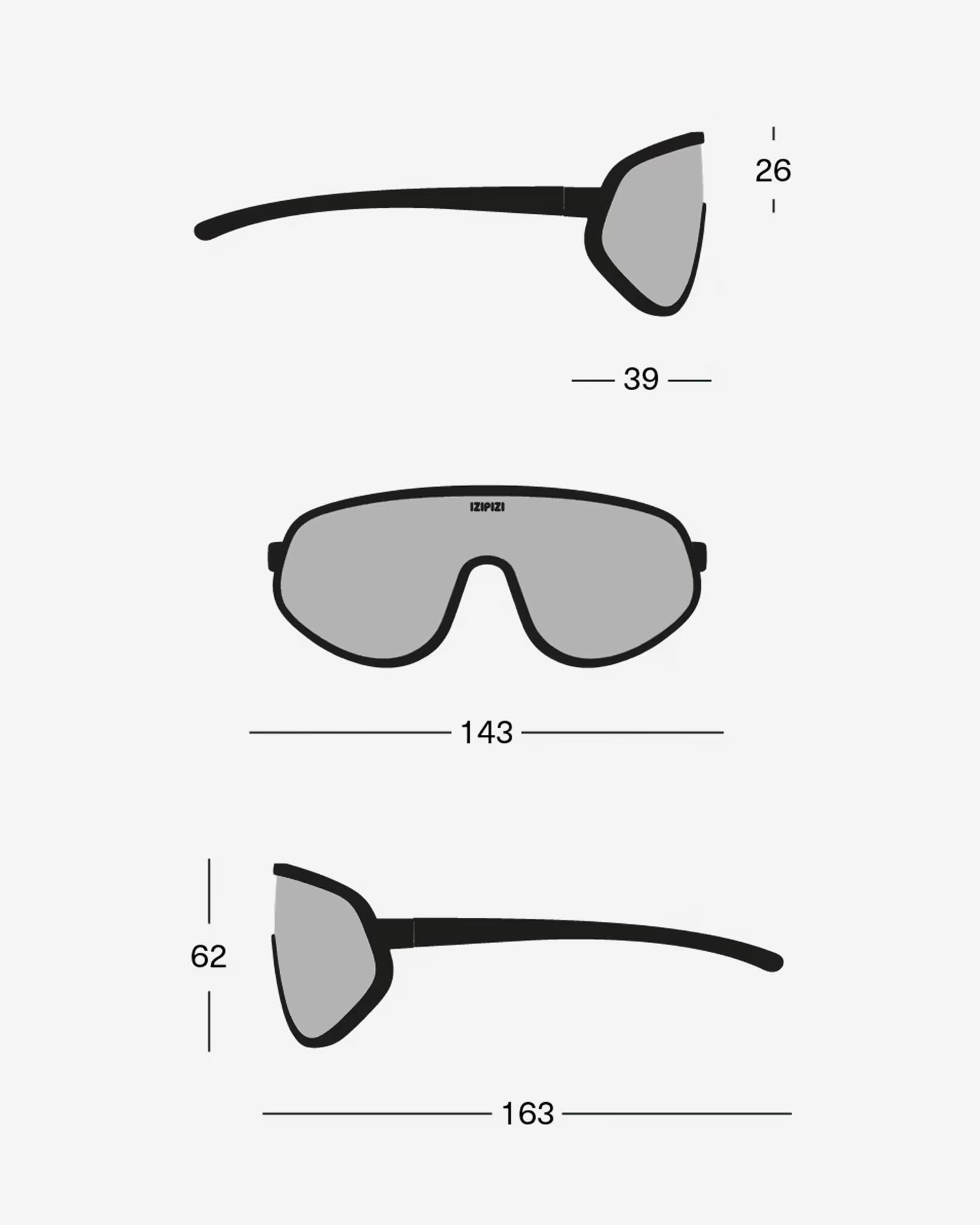 IZIPIZI - SPEED L Fahrradbrille • Sand All Weather - ROSA ECK