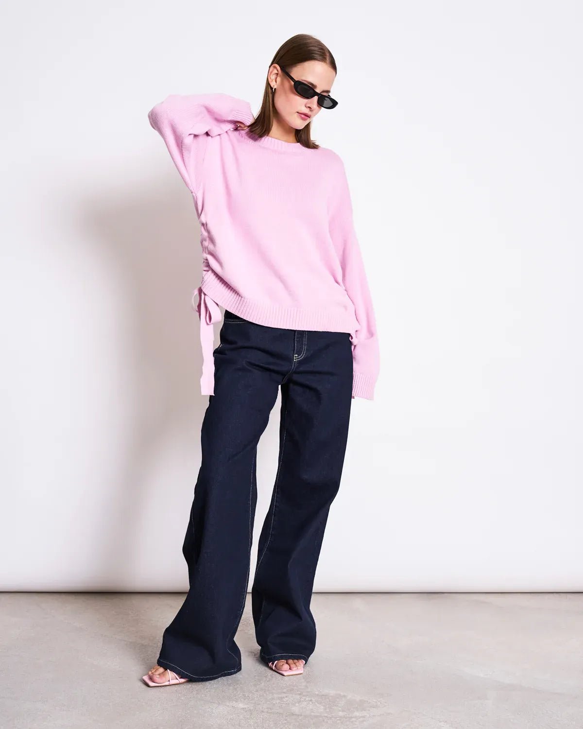 JAN ’N JUNE - CAPER Tie Sweater • Light Orchid - ROSA ECK