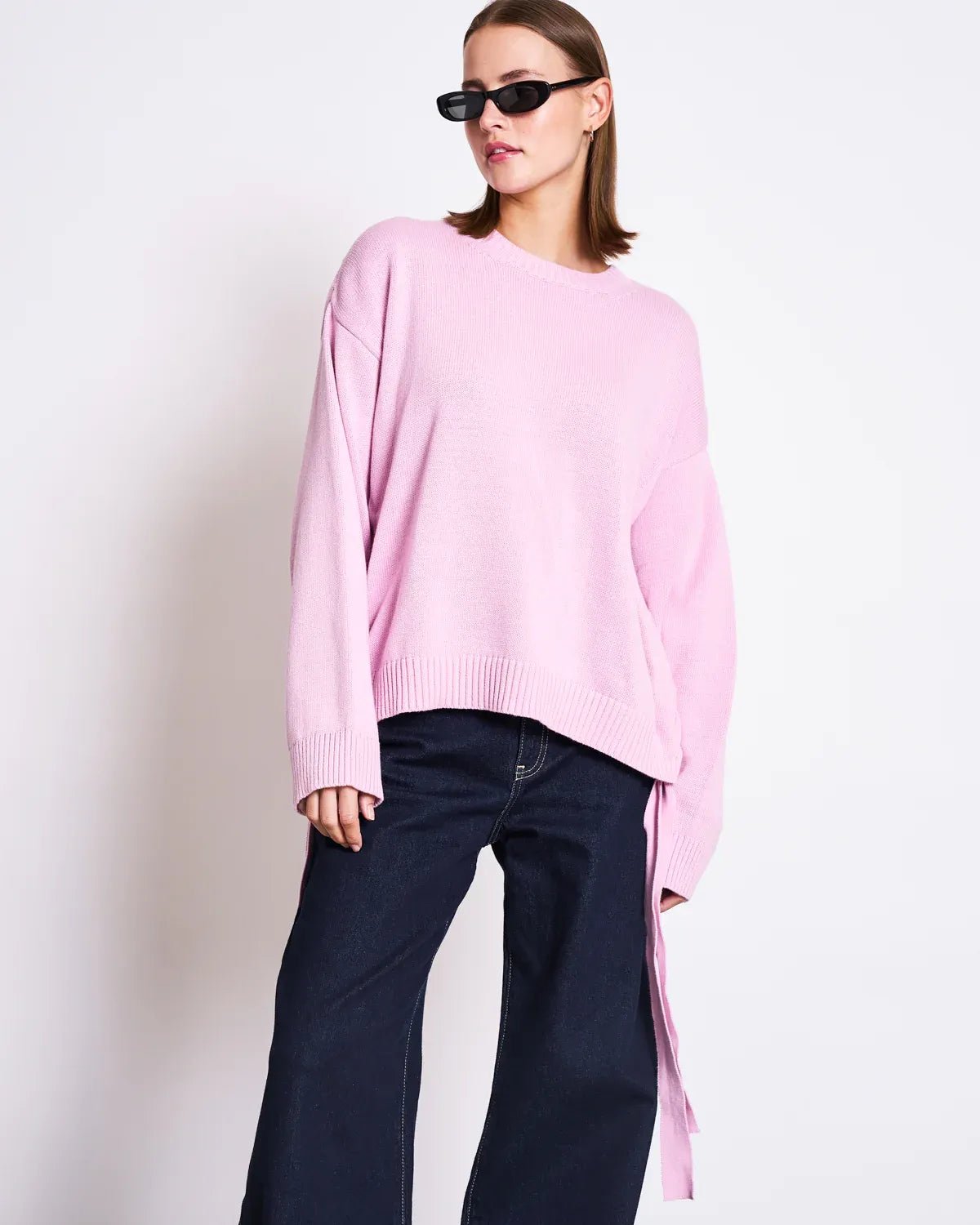 JAN ’N JUNE - CAPER Tie Sweater • Light Orchid - ROSA ECK