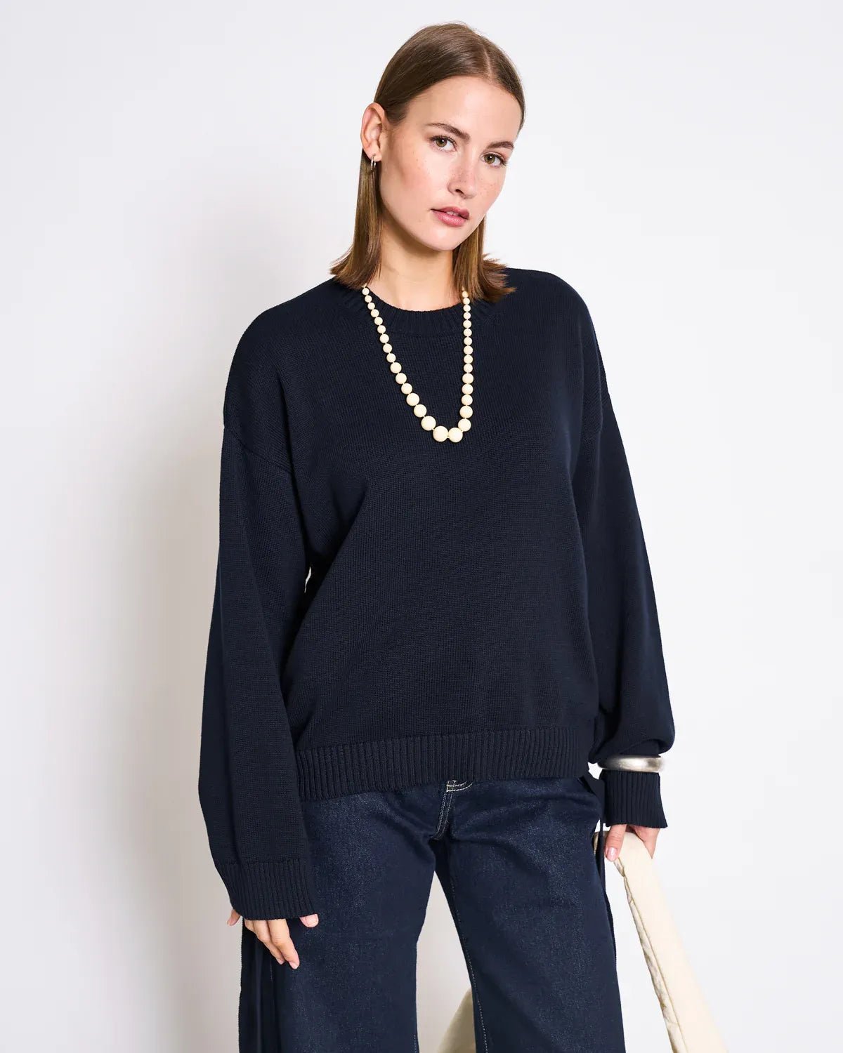 JAN ’N JUNE - CAPER Tie Sweater • Nightfall - ROSA ECK