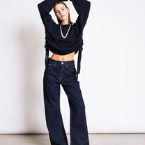 JAN ’N JUNE - CAPER Tie Sweater • Nightfall - ROSA ECK