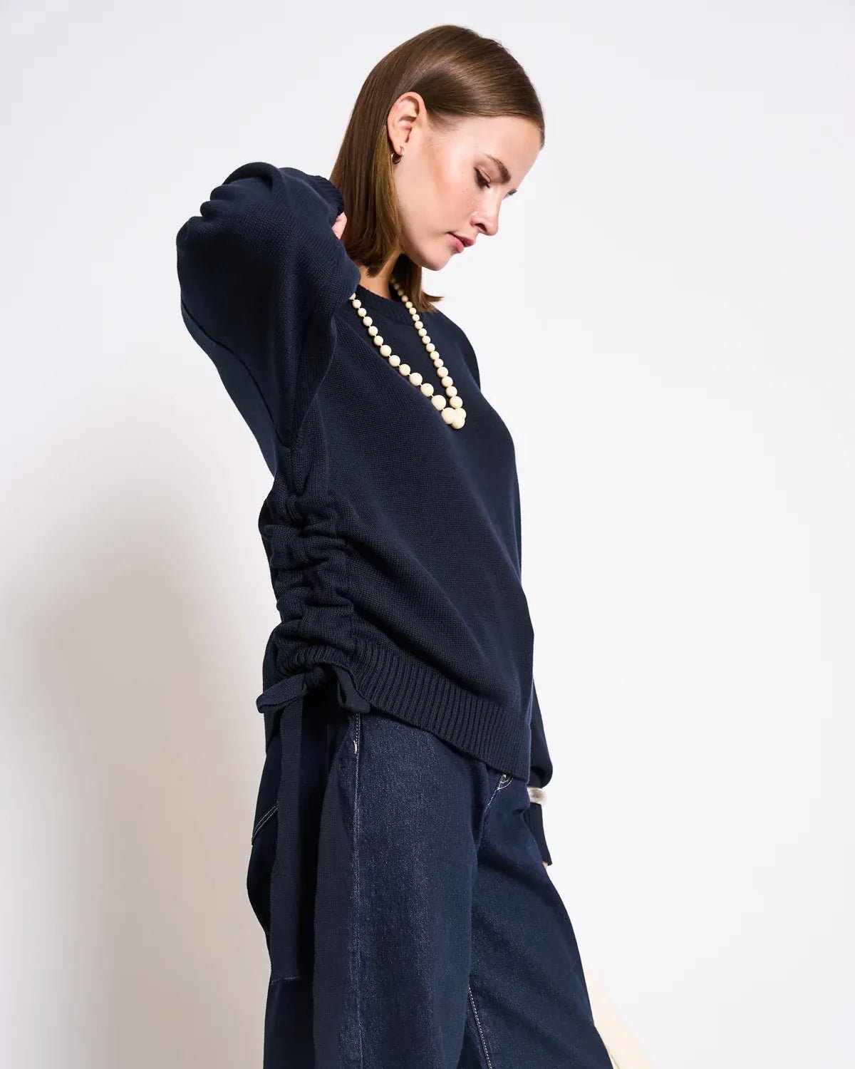 JAN ’N JUNE - CAPER Tie Sweater • Nightfall - ROSA ECK