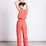 JAN ‘N JUNE - COTTON PANTS SOBY CHERRY RED WHITE STRIPED GOTS - Hose - ROSA ECK