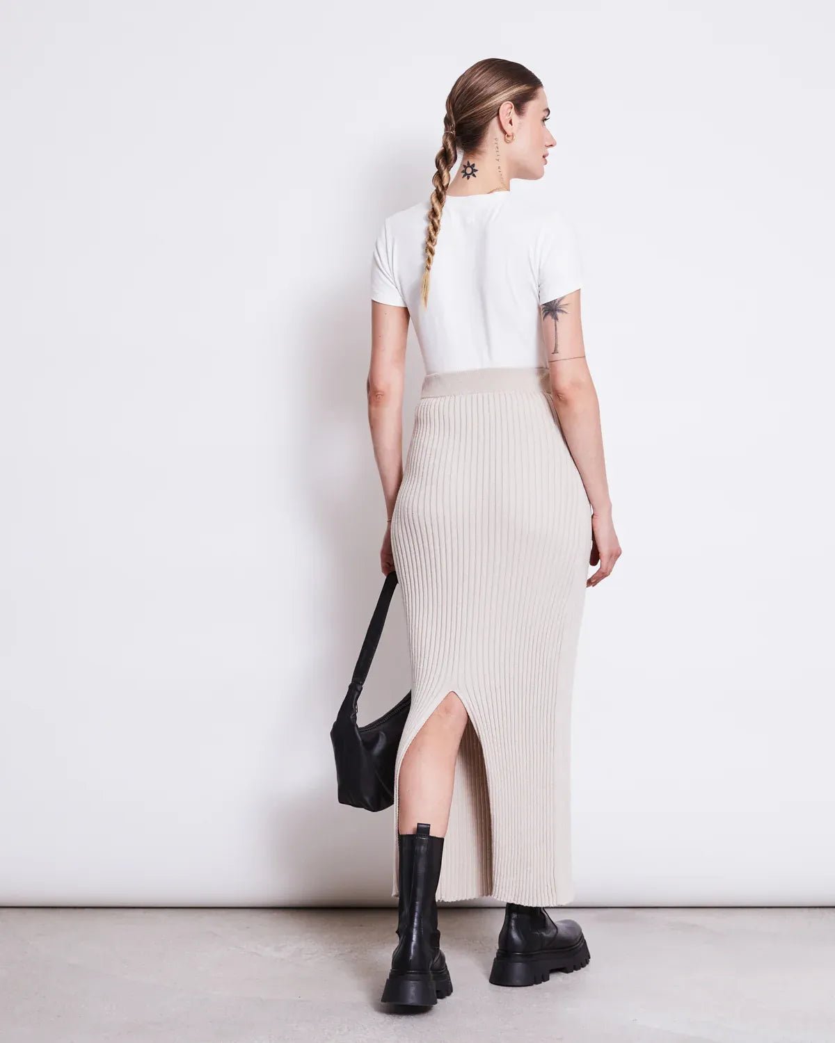 JAN ’N JUNE - EBBA Midi - Strickrock • Ivory - ROSA ECK